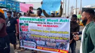 Protest rocks Ibadan as youths demand rescue of abducted Ogbomoso schoolchildren, teachers