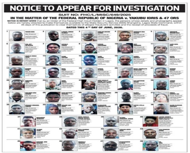 Court directs 48 individuals to report to DSS within 45 days over alleged fraud