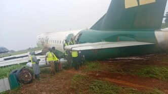 Tragedy averted as Enugu Air aircraft skids off runway at Benin airport