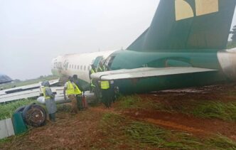 Tragedy averted as Enugu Air aircraft skids off runway at Benin airport