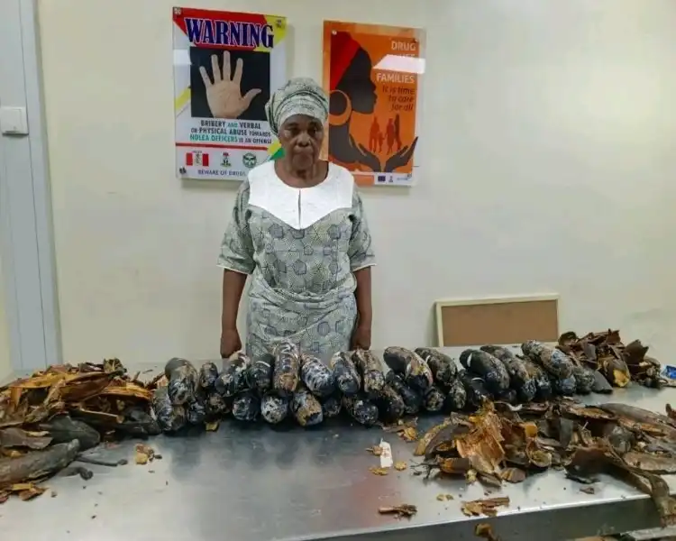 NDLEA nabs 67-year-old grandmother with 13kg cocaine concealed in plantain peels